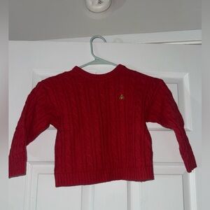 GAP Cherry Red Cable Knit Sweater